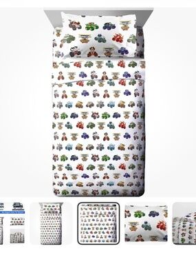 Ultras-Soft Monster Jam Kids Toddler Sheet Set with Fitted & Pillowcase